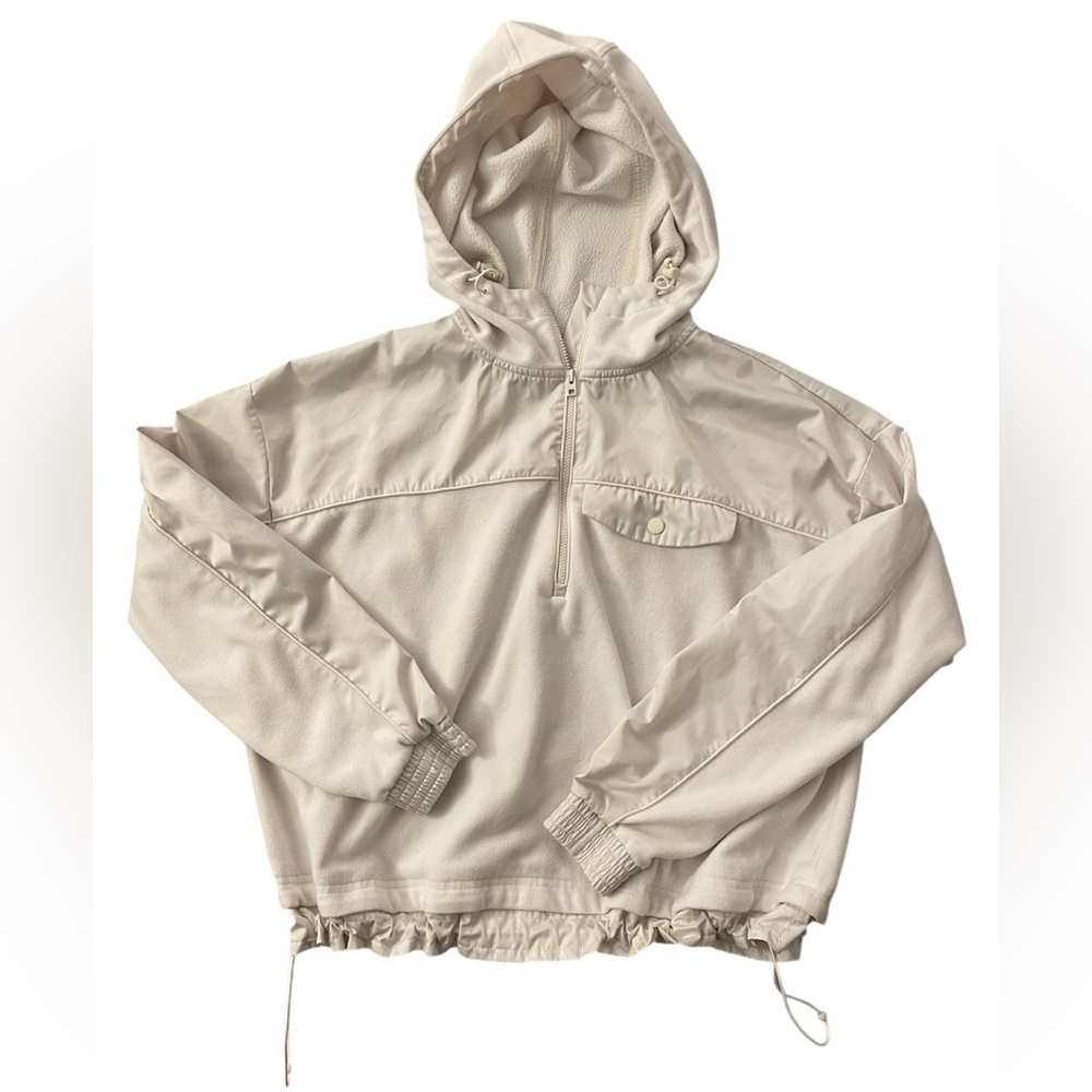 Athleta polyester fleece half-zip pullover hoodie. Size XXS.